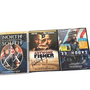 Military DVD bundle 1 signed, 1 sealed excellent movies. 13 hours, North & South